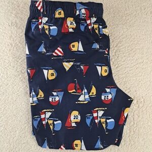 Brooks Bothers Swim Trunks Shorts Mens Size Medium Boat Theme Sailing Board Line